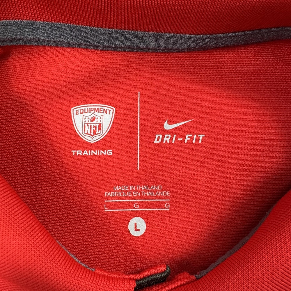 Nike Polo Shirt Mens Large Red Tampa Bay Buccaneers NFL Dri-FIT Training 657574 - Picture 6 of 10